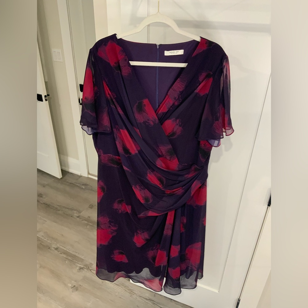 Elegant Purple and Red Women's Dress